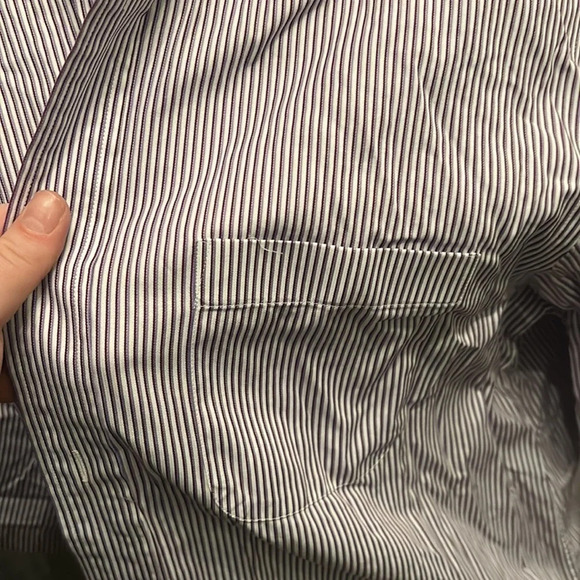 Purple and white Daniel Cremieux Short Sleeve Button Up - Picture 3 of 4